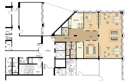 Grundriss 1 Obergeschoss Bauteil B - Musterbüro