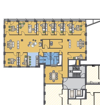 Grundriss 5.OG beplant