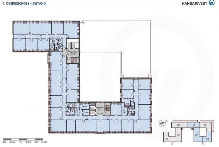 Grundriss 4 Obergeschoss MB C4 - C7