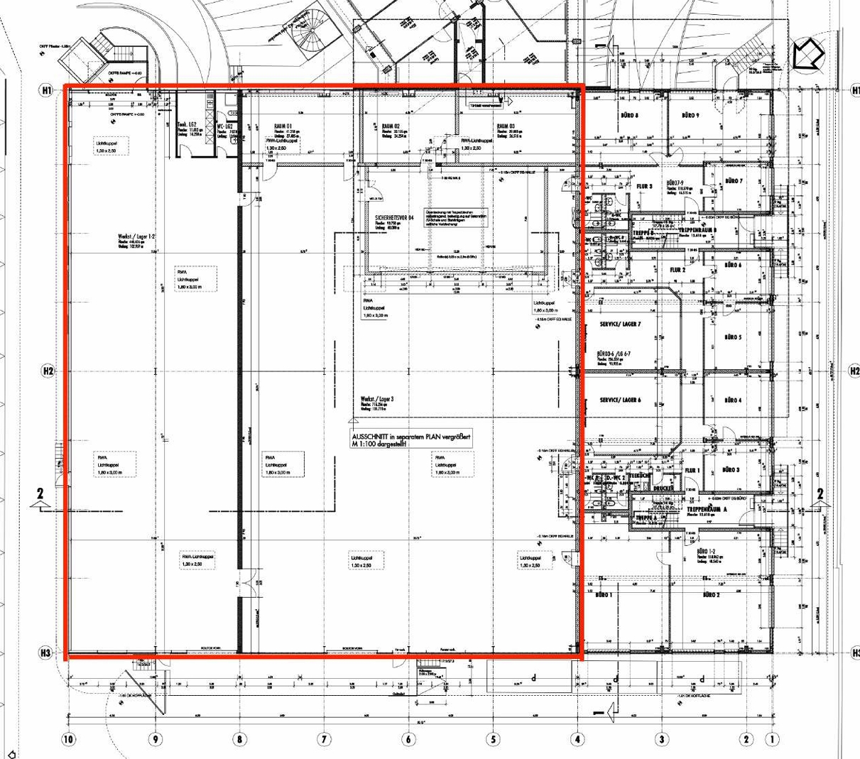 Grundriss Halle