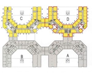 Grundriss Bauteile A,B,C,D 2 Obergeschoss